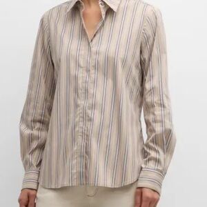 Finley Mason Striped Button-Up Shirt, size lg
